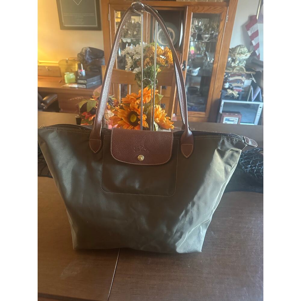 Longchamp Le Pliage Original L Tote Bag Khaki Luxury
